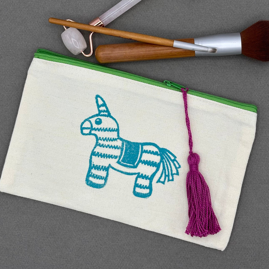 Accessory Pouch with Colored Zipper • Piñata •