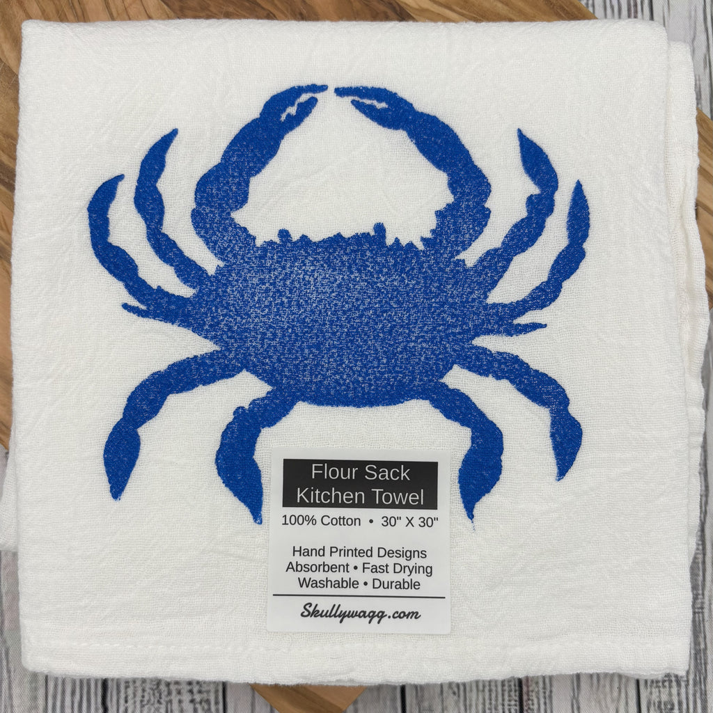 Flour Sack Kitchen Towel • Crab •