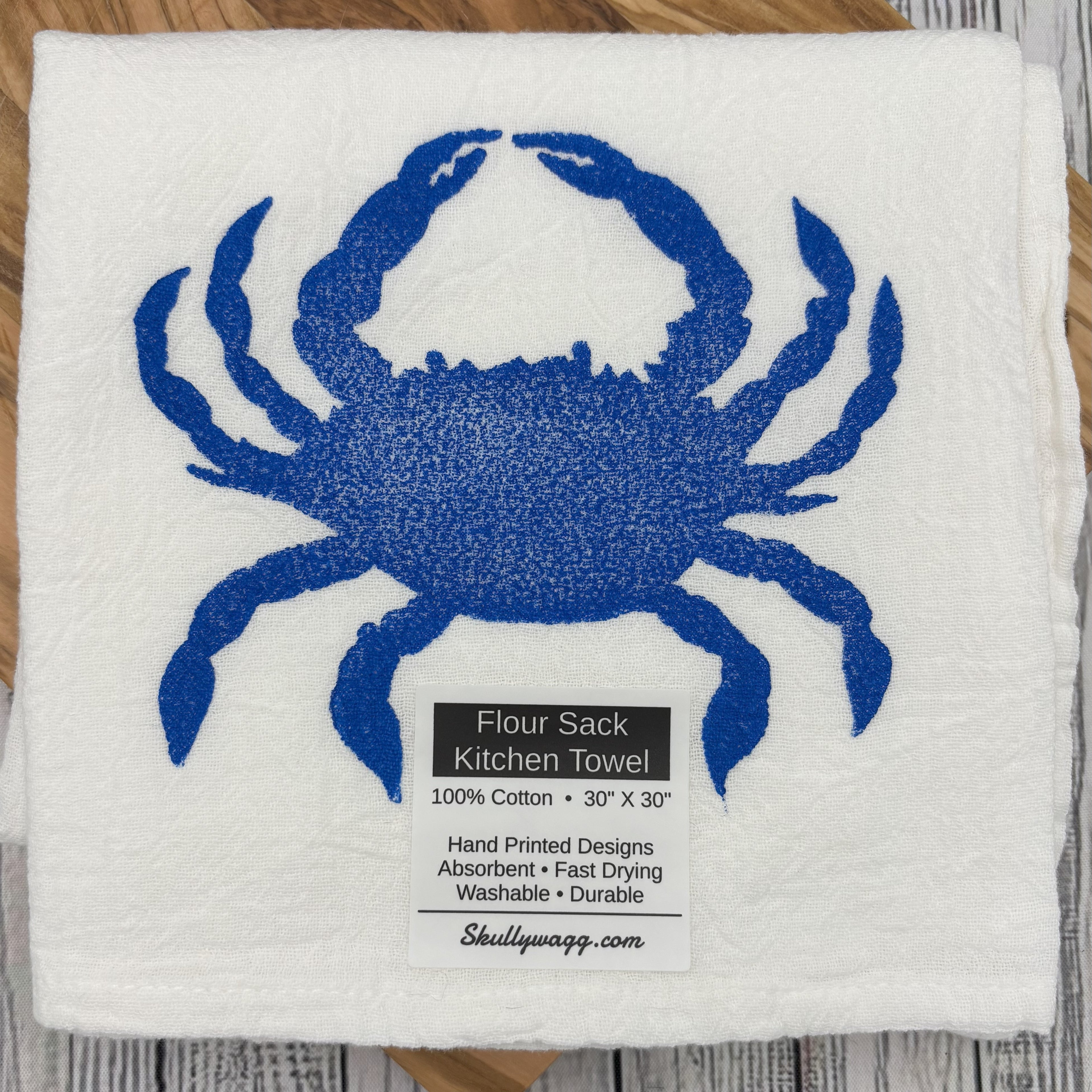 Flour Sack Kitchen Towel • Crab •