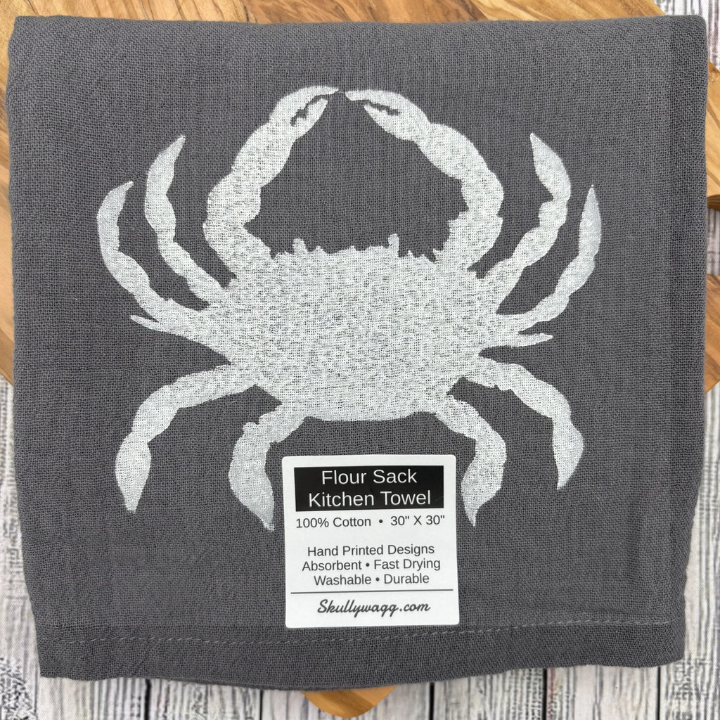 Flour Sack Kitchen Towel • Crab •