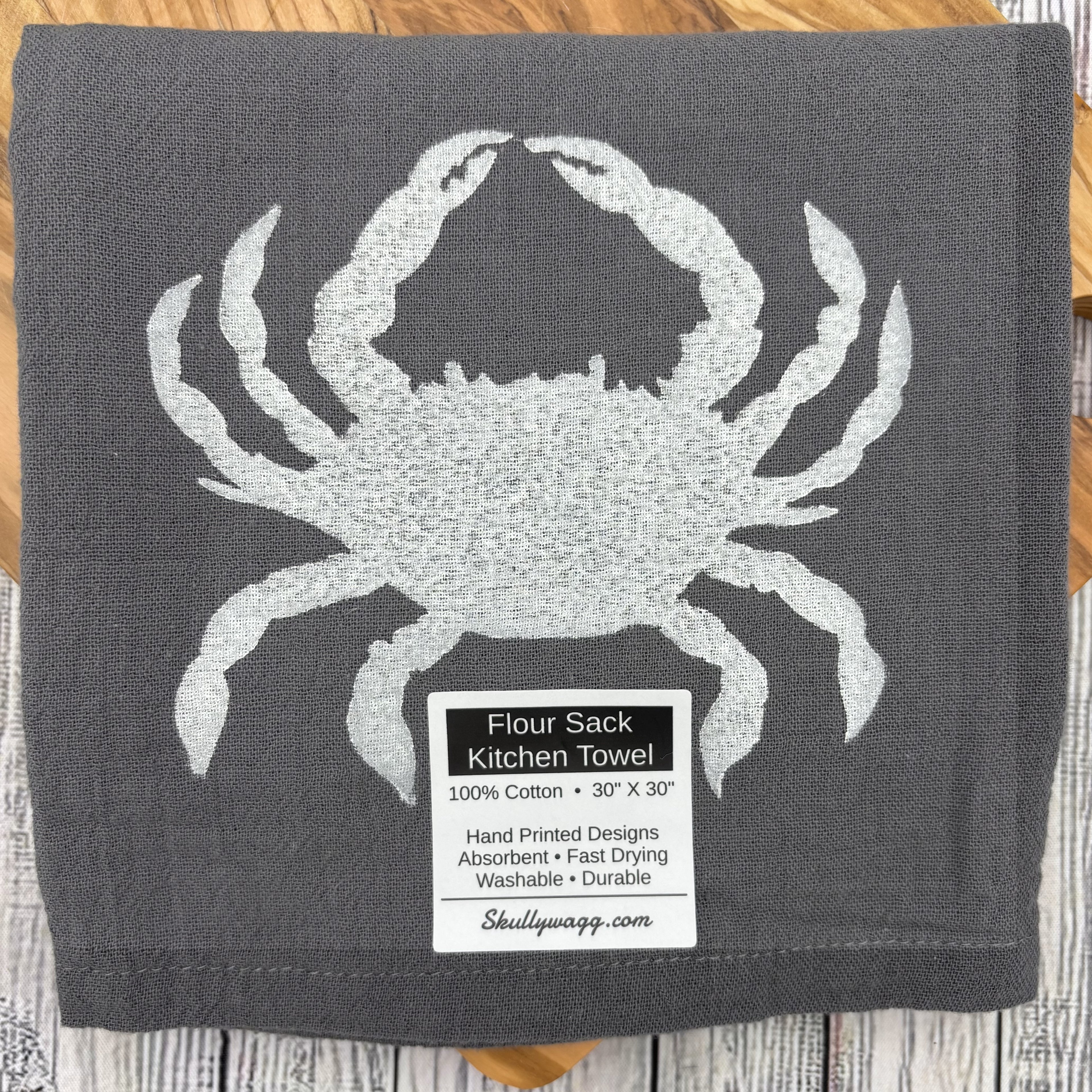Flour Sack Kitchen Towel • Crab - Maryland Towns •