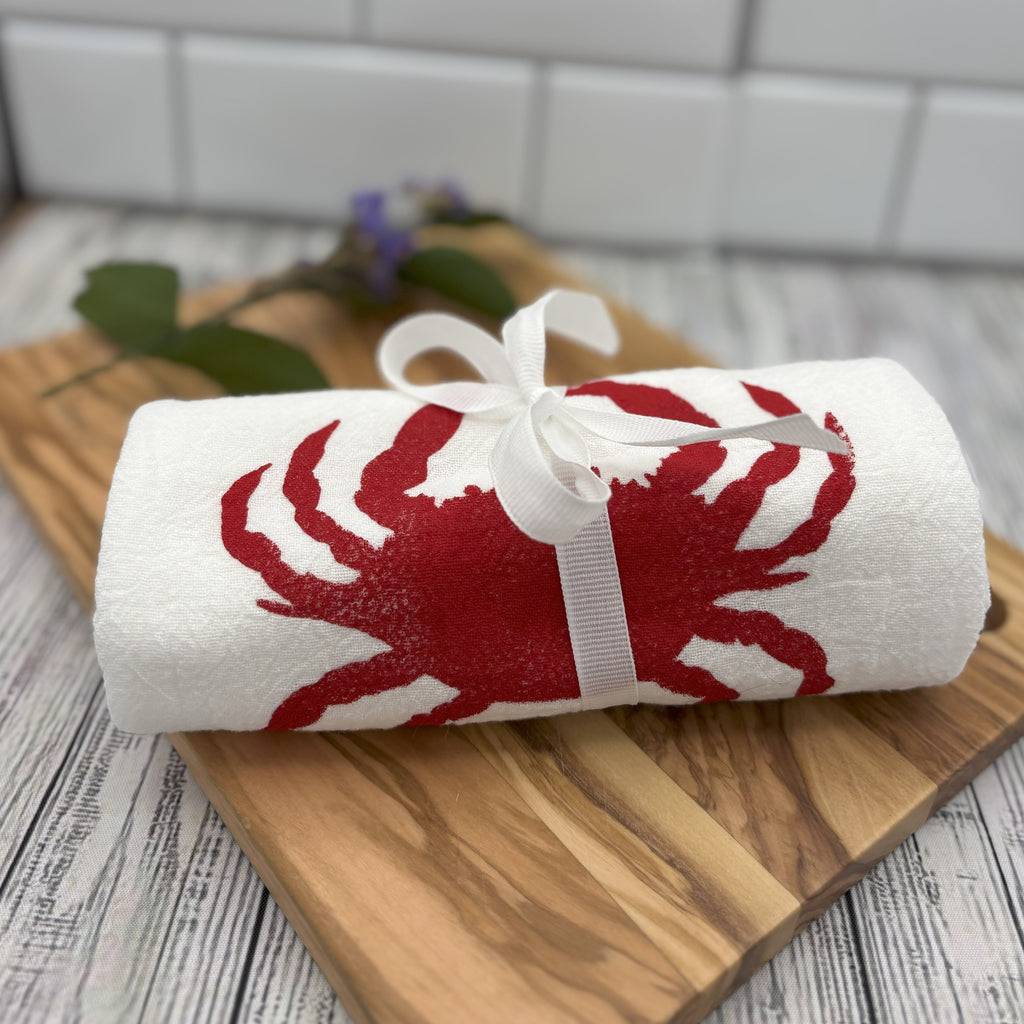 Flour Sack Kitchen Towel • Crab •