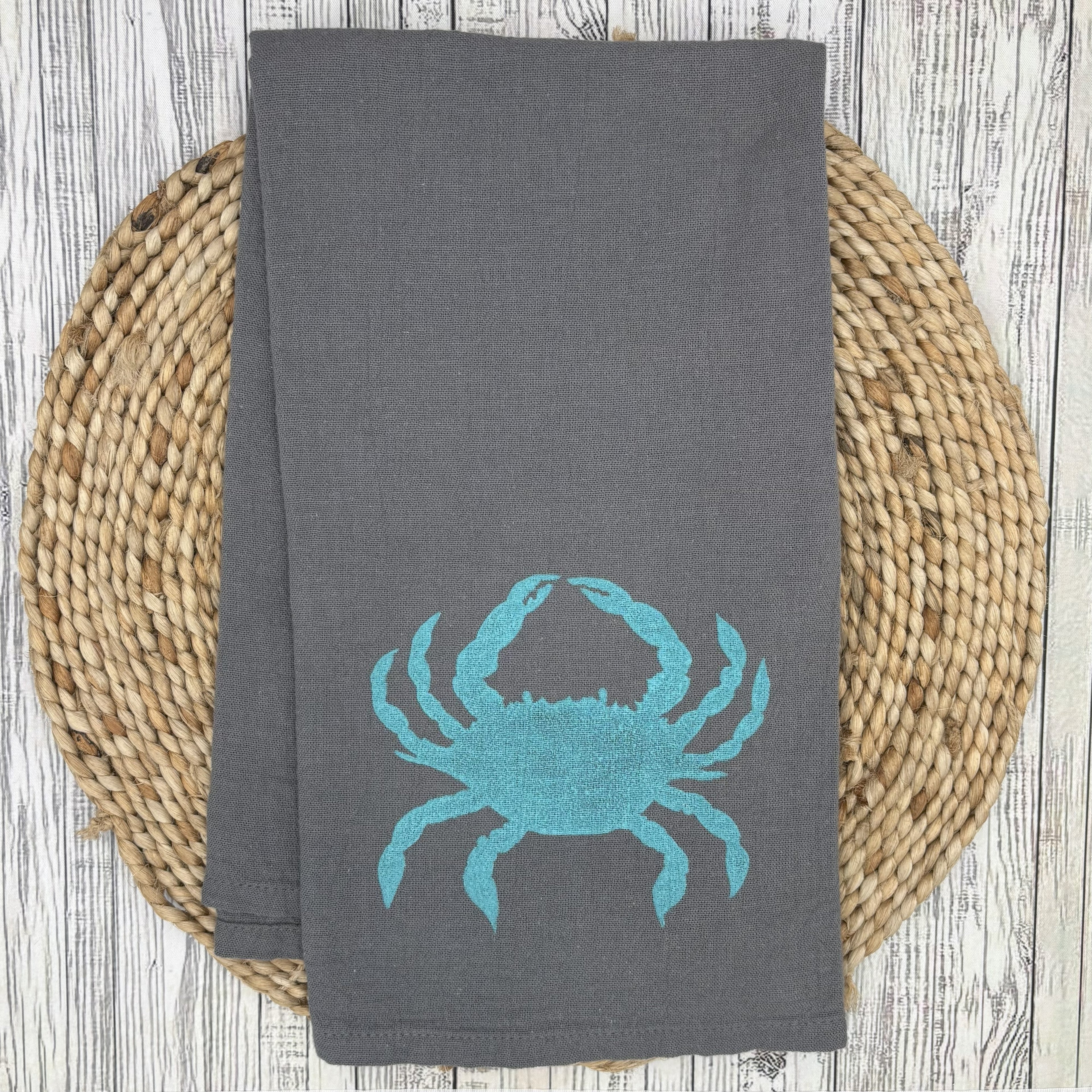 Flour Sack Kitchen Towel • Crab •