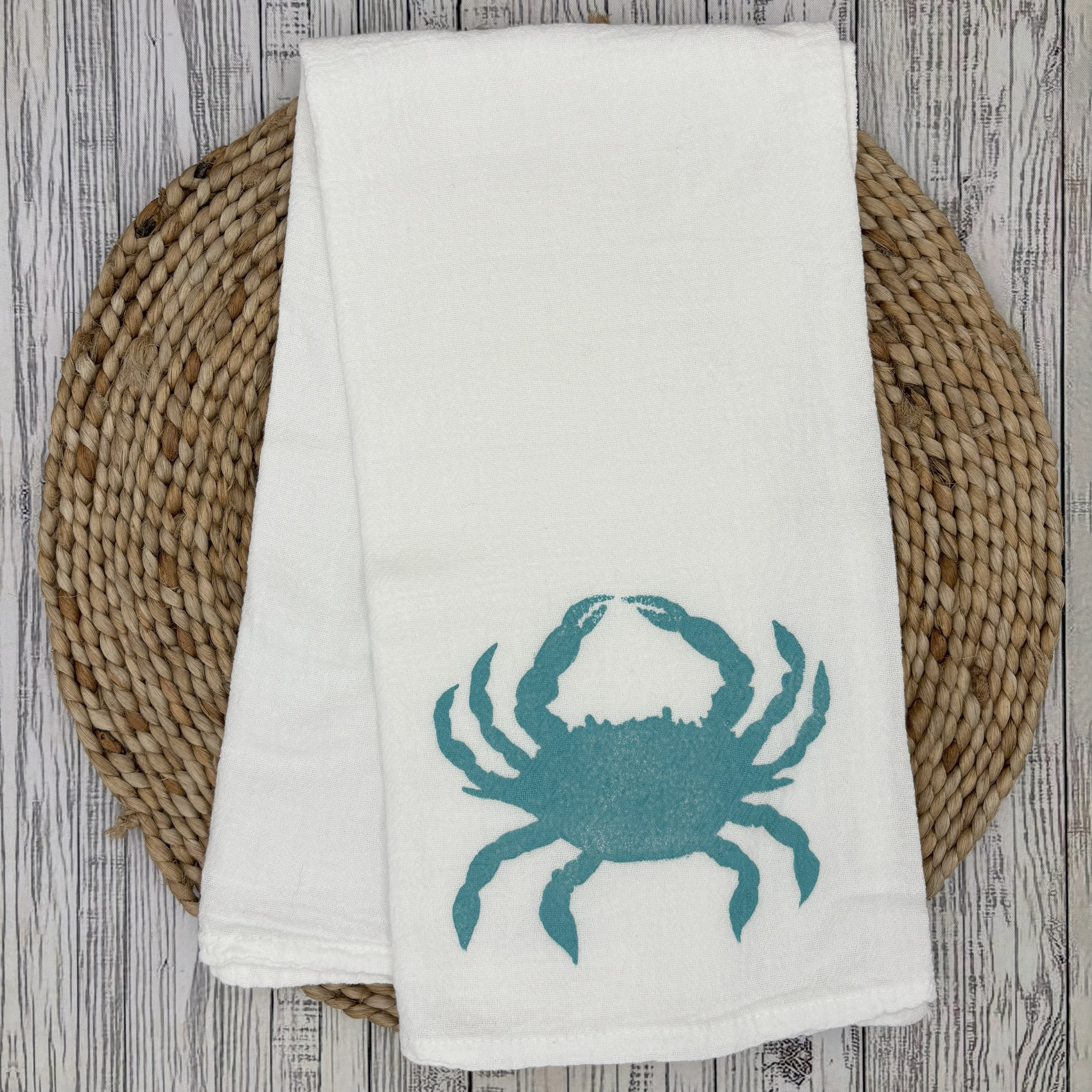 Flour Sack Kitchen Towel • Crab •