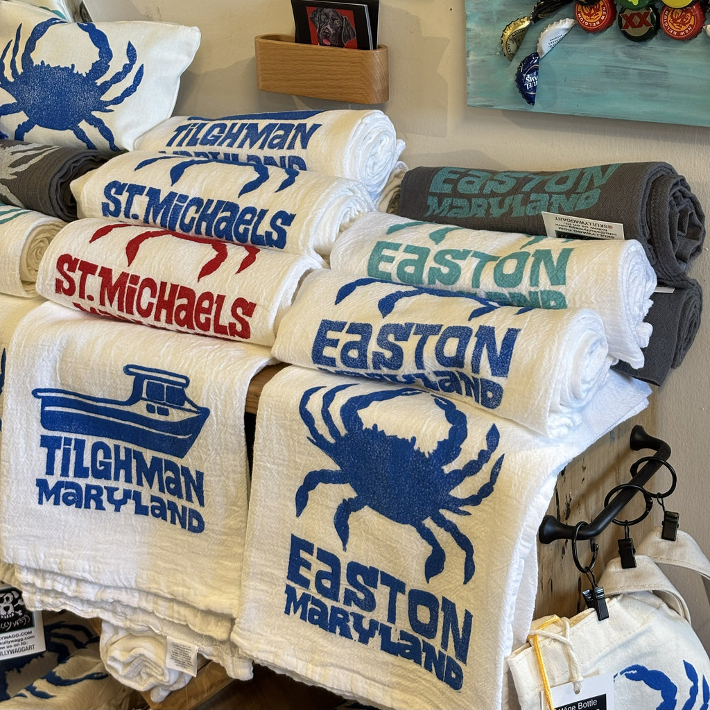 Flour Sack Kitchen Towel • Crab - Maryland Towns •