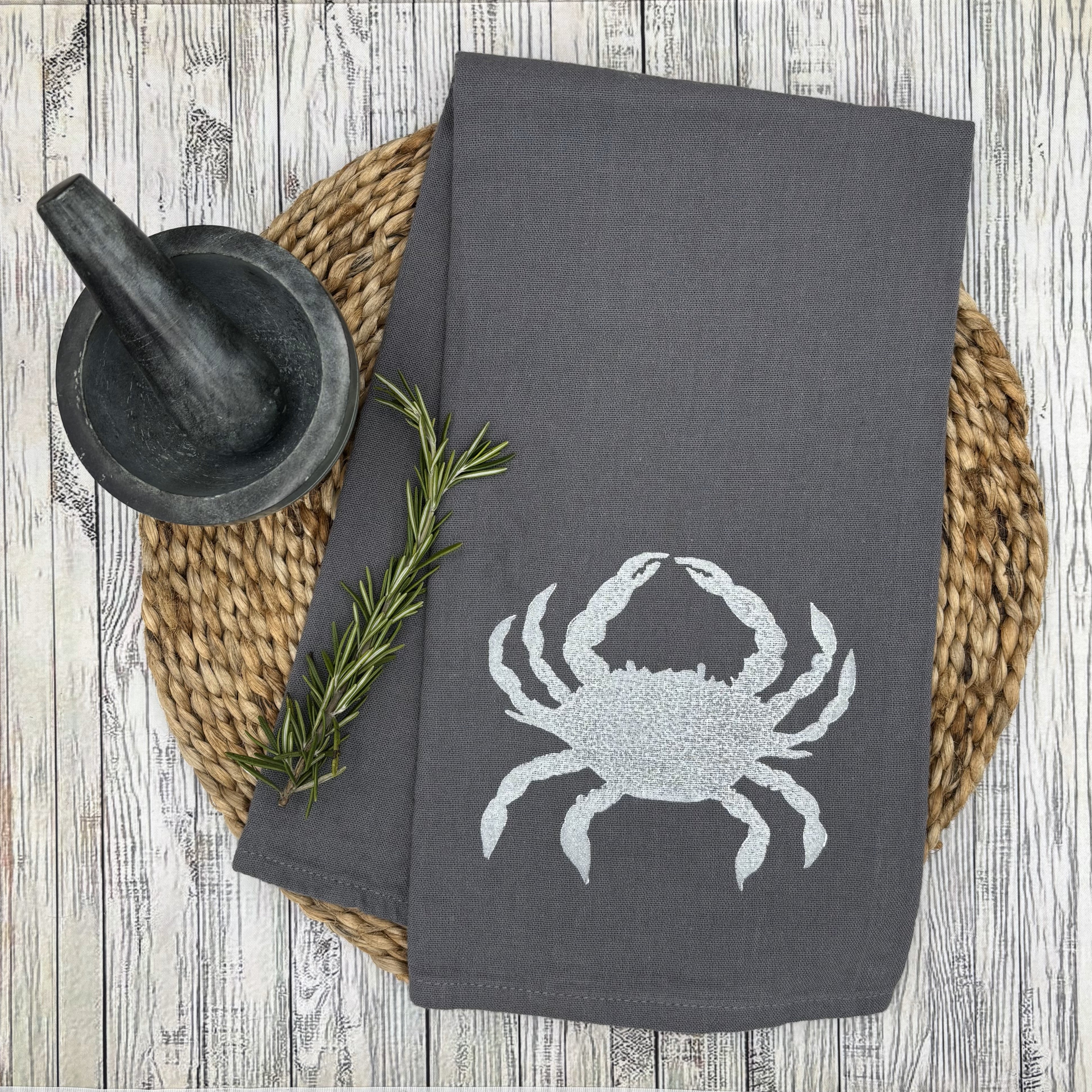 Flour Sack Kitchen Towel • Crab •