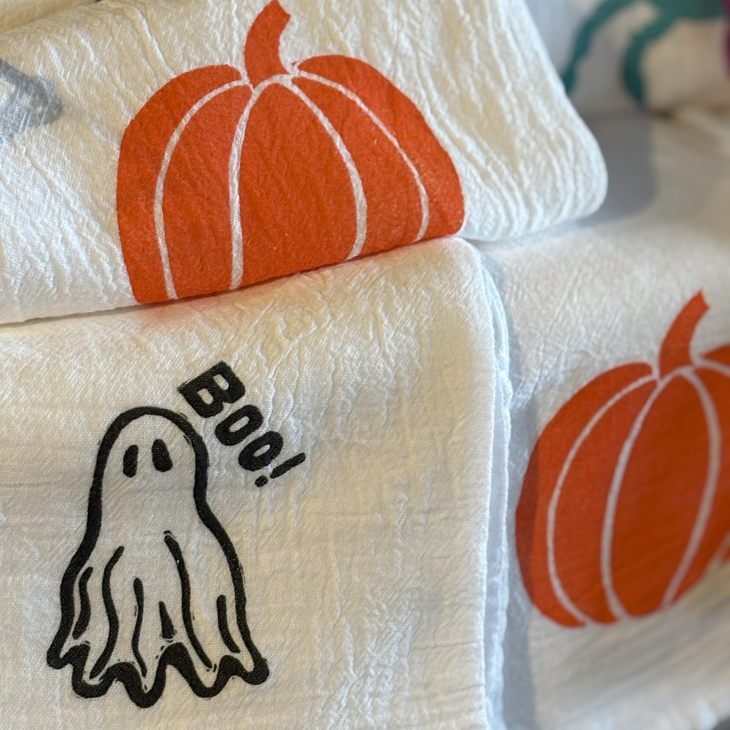 Flour Sack Kitchen Towel • Seasonal - Ghost •