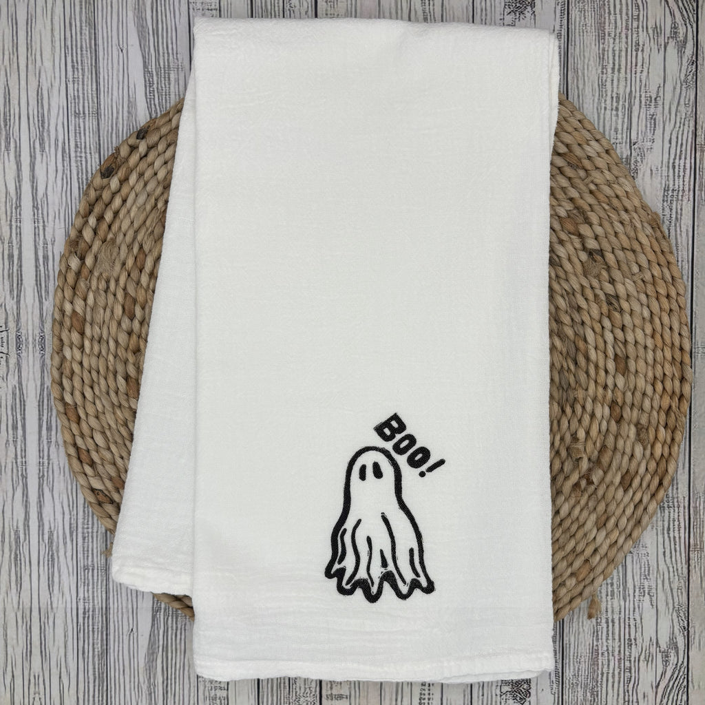Flour Sack Kitchen Towel • Seasonal - Ghost •