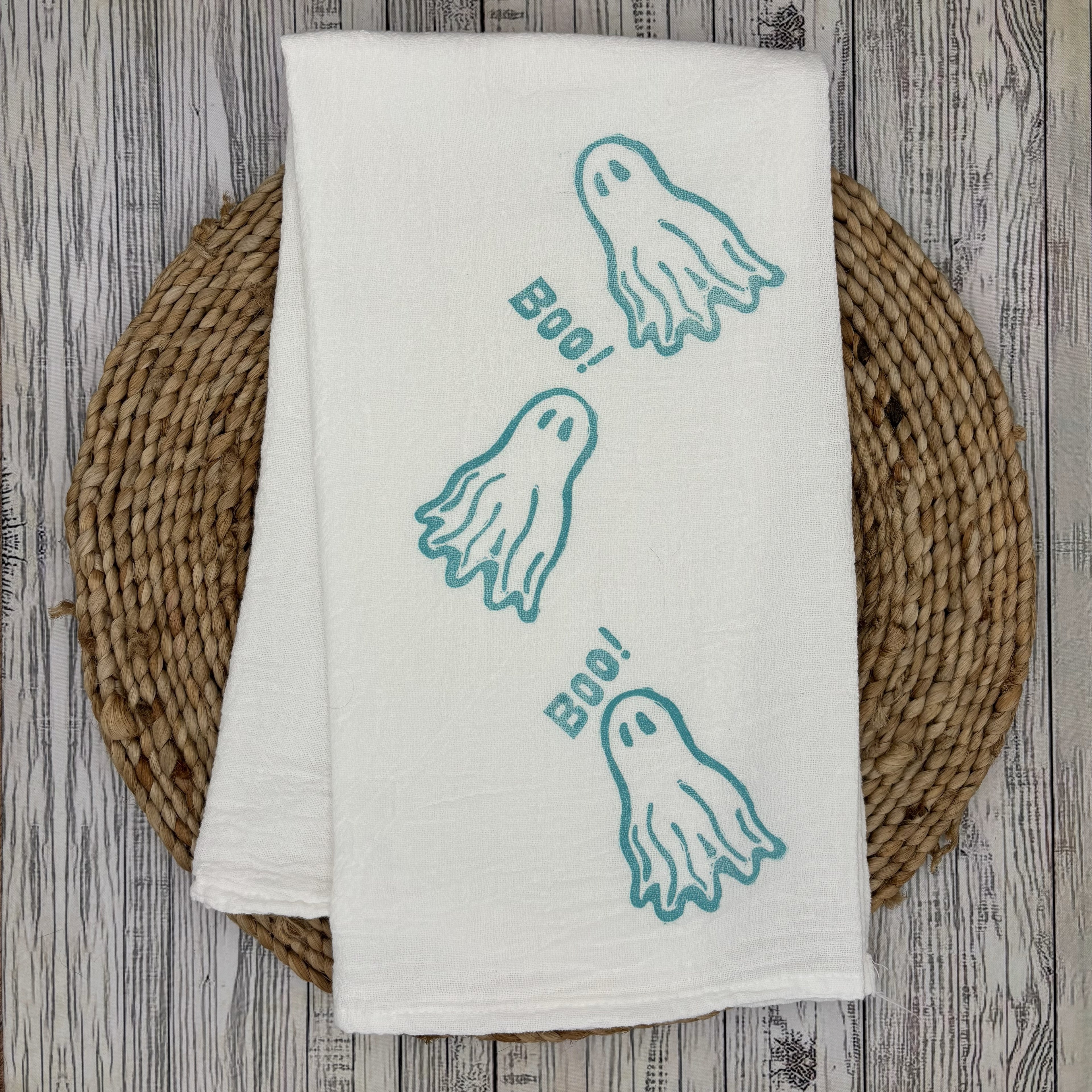 Flour Sack Kitchen Towel • Seasonal - Ghost •