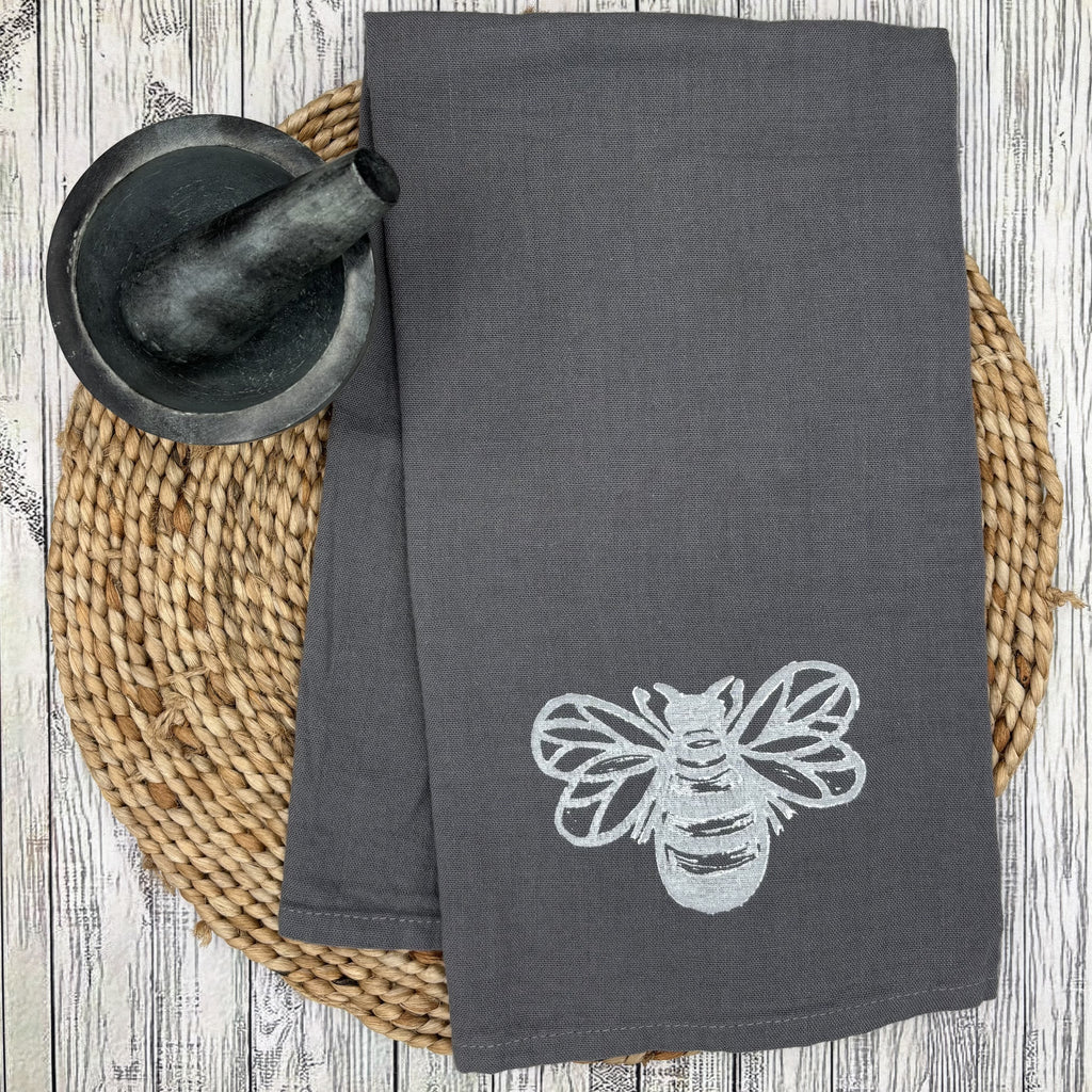 Flour Sack Kitchen Towel • Bee •