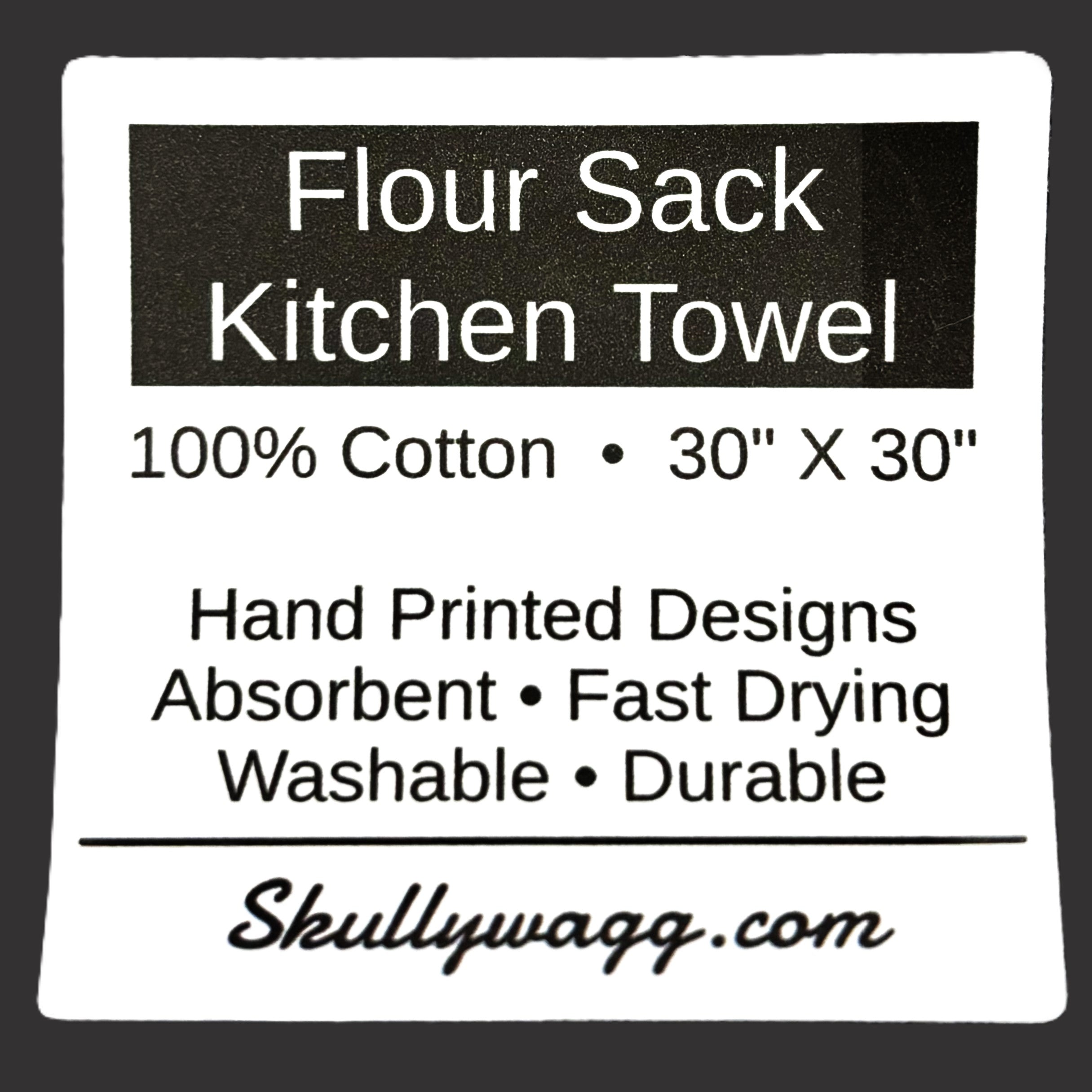 Flour Sack Kitchen Towel • Black Dog •
